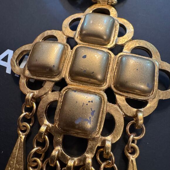 Chanel Vintage Barbie Pendant Necklace 20" 95P 24k Gold Plated Authentic CoA - Picture 6 of 6